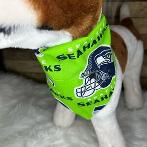 Seattle Seahawks Dog Bandana Medium/Large Slide-On Handmade New